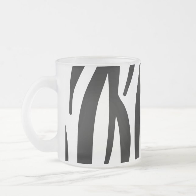 Taza De Cristal Esmerilado Zebra (Izquierda)