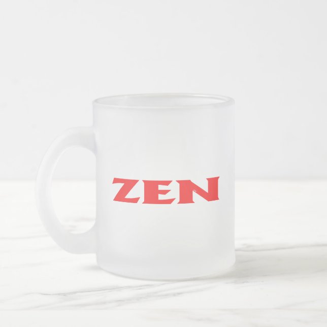 Taza De Cristal Esmerilado Zen red froting mug (Izquierda)
