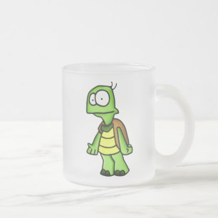 Taza De Cristal Esmerilado Zippy, la tortuga