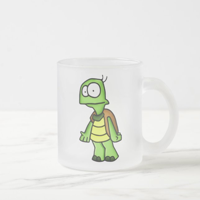 Taza De Cristal Esmerilado Zippy, la tortuga (Derecha)