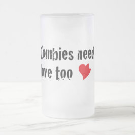 Taza De Cristal Esmerilado Zombie Love Stein