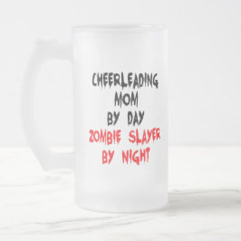 Taza De Cristal Esmerilado Zombie Slayer Cheerled Mom