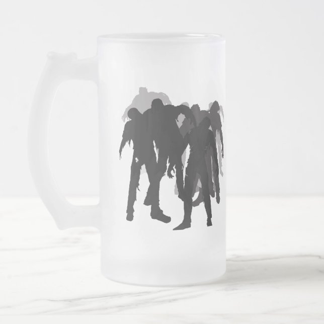 Taza De Cristal Esmerilado zombis (Izquierda)
