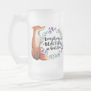 Taza De Cristal Esmerilado zorros del tiempo de Dios