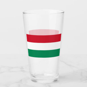 Taza de cristal patriótica con la bandera de