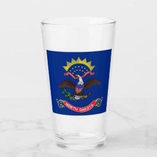 Taza de cristal patriótica con la bandera de