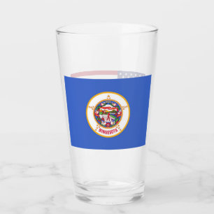 Taza de cristal patriótica con la bandera de