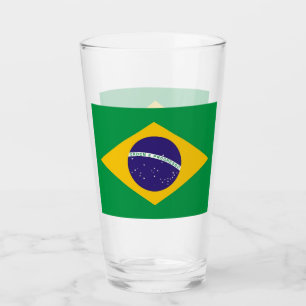 Taza de cristal patriótica con la bandera del