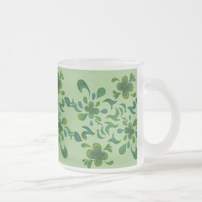 Taza de cristal - verde 01 (Derecha)
