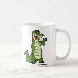 Tazas Del Dibujo Animado Cocodrilo Clasica Café 