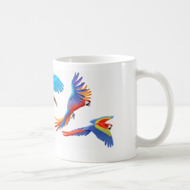 Taza de cuatro Macaws (Derecha)