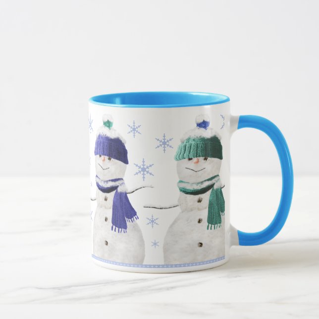 Taza de cuatro navidad de los muñecos de nieve (Derecha)