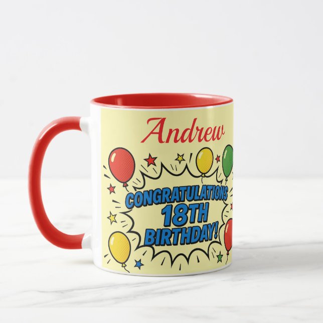 Taza de cumpleaños 18 (Izquierda)