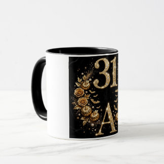 Taza de cumpleaños 31 lujo Letra A Dorada
