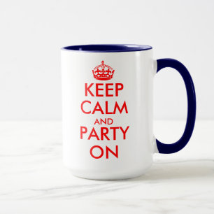 Taza de cumpleaños con tema keep calm