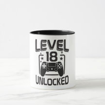 Taza de cumpleaños para jugador con nivel de edad