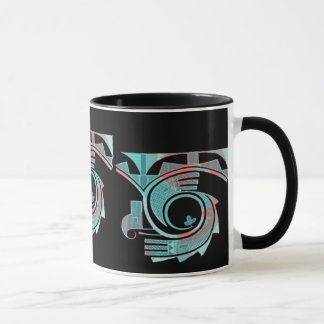 Taza de Darkside del amanecer de la turquesa