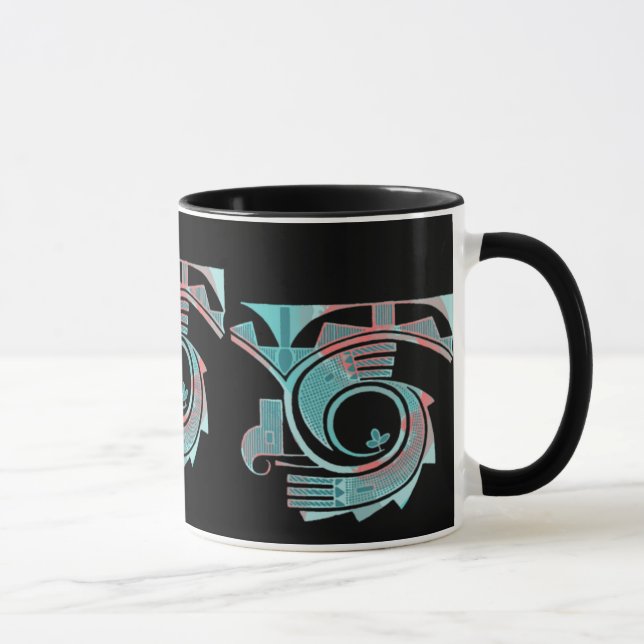 Taza de Darkside del amanecer de la turquesa (Derecha)