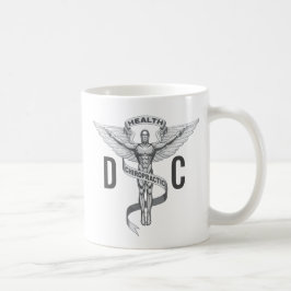Taza de DC del emblema de la quiropráctica