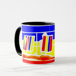 Taza de Deckchairs de la playa