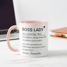 Taza de definición de jefa empoderante regalo de o
