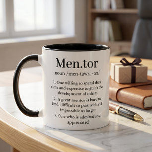 Taza de definición de mentor personalizada Regalos