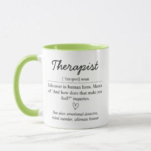 Taza de definición de terapeuta, regalo inspirador