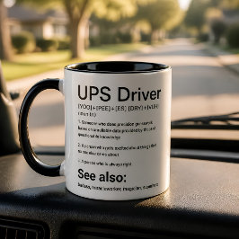 Taza de definición divertida para el conductor de