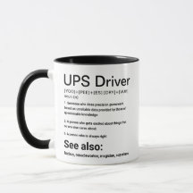 Taza de definición divertida para el conductor de