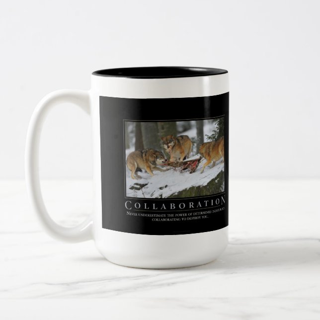 Taza de Demotivational de la colaboración (Izquierda)