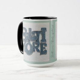 Taza de denim de Baltimore Maryland