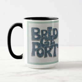 Taza de denim de Bridgeport Connecticut