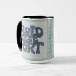 Taza de denim de Bridgeport Connecticut