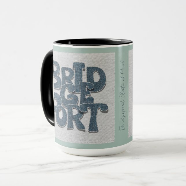 Taza de denim de Bridgeport Connecticut (Anverso izquierdo)