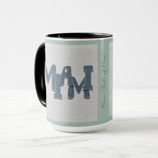 Taza de denim de Miami Florida (Anverso izquierdo)