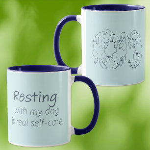 Taza de descanso con mi perro cuidado personal azu