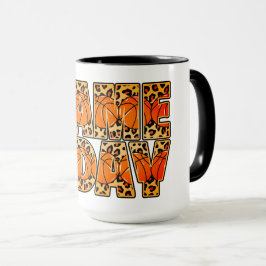 Taza de día de juego con estampado de leopardo