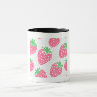 taza de dibujo de fresa