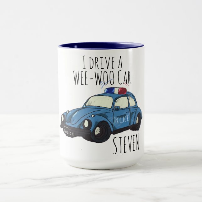 Taza de dibujos animados de coche divertido Wee-Wo (Centro)