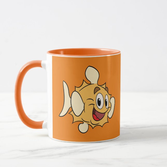 Taza de dibujos animados FriendFish Puff (Izquierda)