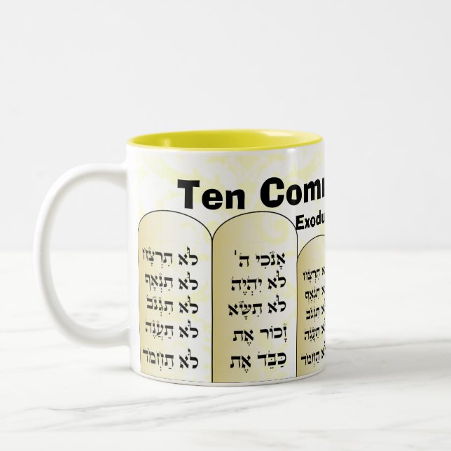 Taza de diez mandamientos (Izquierda)