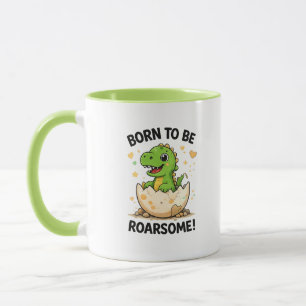 Taza de dinosaurio Nacido para ser Rugiente