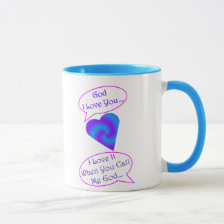 taza de dios de 15 onzas, borde azul