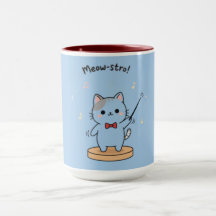 Taza de director de orquesta de gatos lindos