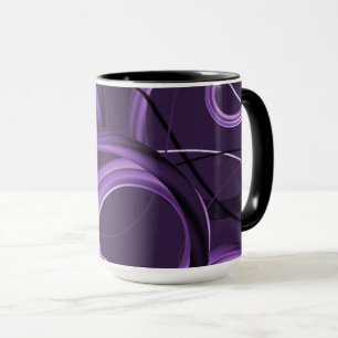 Taza de diseñador abstracto púrpura