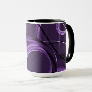Taza de diseñador abstracto púrpura