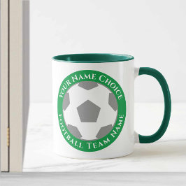 Taza de diseño de club de fútbol en verde