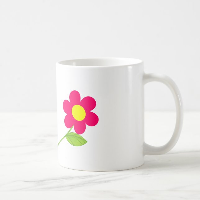taza de diseño de flor (Derecha)