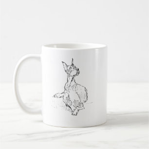 Taza de Doberman – Taza de café minimalista para p