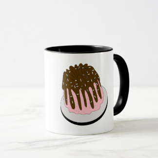 Taza de donut con goteo de chocolate